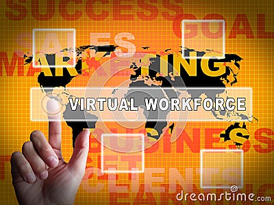 Virtual Workforce Offshore Employee Hiring 3d Illustration Stock Photo