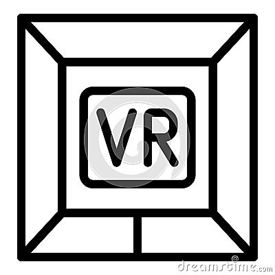 Virtual world projection icon outline vector. Immersive experience Stock Photo