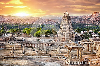 Virupaksha temple in Hampi Stock Photo