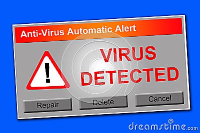 Virus alert Stock Photo