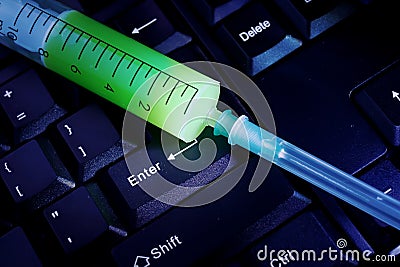 Virus, antivirus Stock Photo