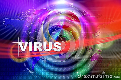 Virus attack Stock Photo