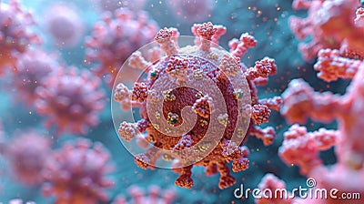 Virus and Bacteria Under the Microscope: Amazing Microorganisms Stock Photo
