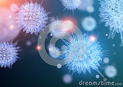 Virus Cells Stock Photo