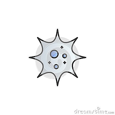 Virus color gradient vector icon Stock Photo