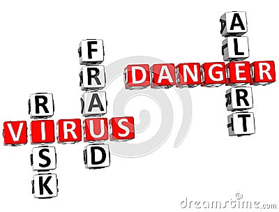 Virus Danger Crossword Stock Photo
