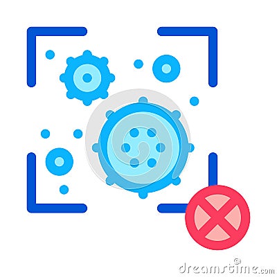 Virus detection icon vector outline illustration Vector Illustration