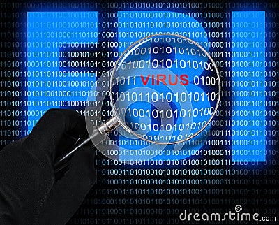 The virus and the FBI logo Editorial Stock Photo