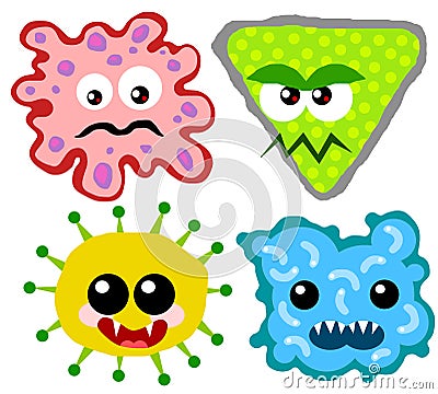 Virus germs set2 Stock Photo