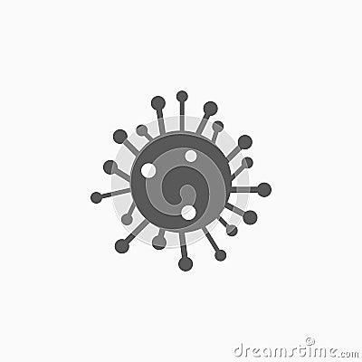 Virus icon, bacteria, atom, bacterium, cancer Vector Illustration
