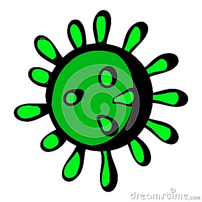 Virus icon, icon cartoon Vector Illustration