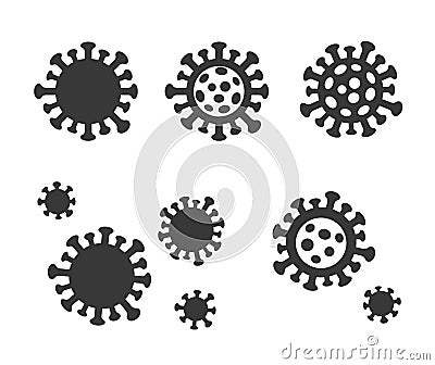 Virus icon on a white background. Vector illustration of coronavirus Vector Illustration