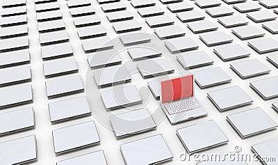 Virus Infected PC Stock Photo