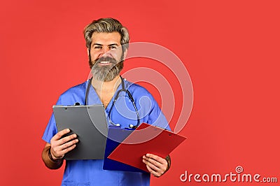 Virus infection bacteria. Hospital department. Hospital admission. Health care. Documents and protocols. Private clinic Stock Photo