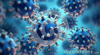 Virus Microscopic View Illustration Stock Photo
