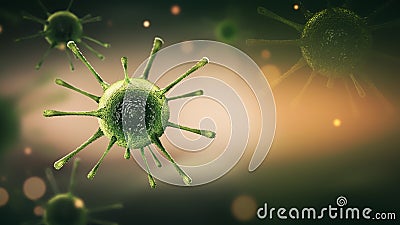 Virus molecule close-up Stock Photo