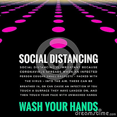 Virus Outbreak Social Distancing Wash Hands - Covid-19 Stock Photo