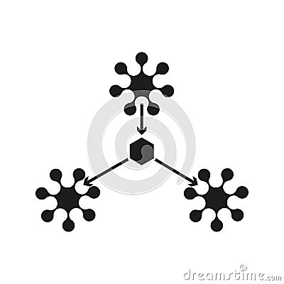 Virus reproduction icon. Vector illustration. EPS 10. Vector Illustration