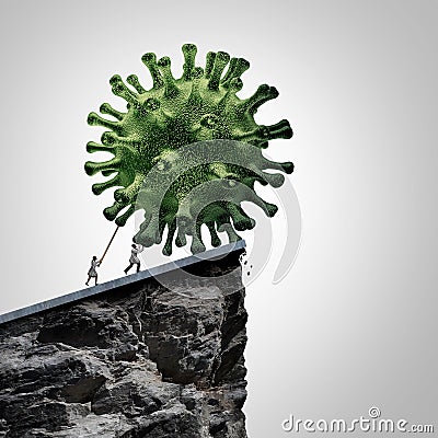 Virus Research And Pathology Cartoon Illustration