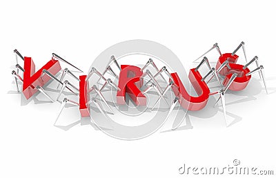Virus Spiders Robot Computer Code Hacking Stock Photo