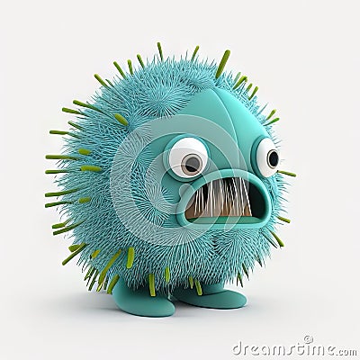 Virus Tales, a series of short stories about strange and fascinating world of viruses. cute children creature, AI Stock Photo