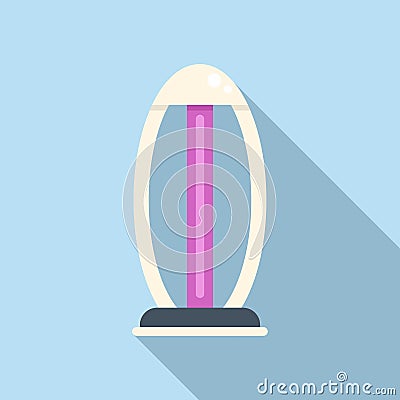 Virus uv lamp icon flat vector. Ultraviolet light Vector Illustration