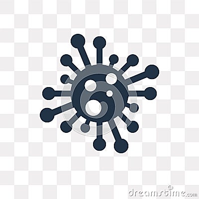 Virus vector icon isolated on transparent background, Virus tra Vector Illustration