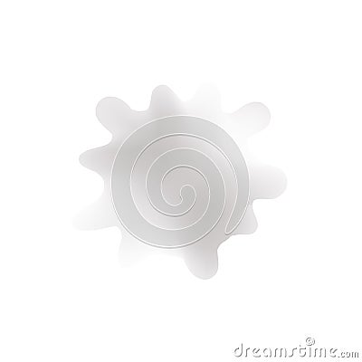 Virus white abstract 3D shape. Bacteria, vector illustration. Viral disease, virus cell icon. Vector Illustration