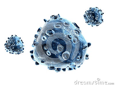 Virus in white background. 3d render Stock Photo