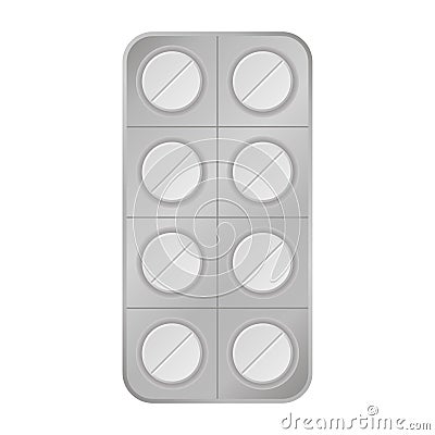 Virus white pill tablet medical help icon vector Vector Illustration