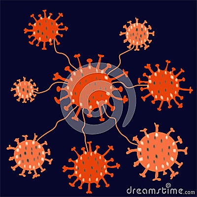 Viruses that cause human illness Stock Photo