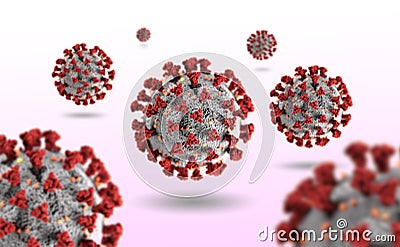 67/5000 Viruses, causes of diseases and pandemics around the world such as covid Stock Photo