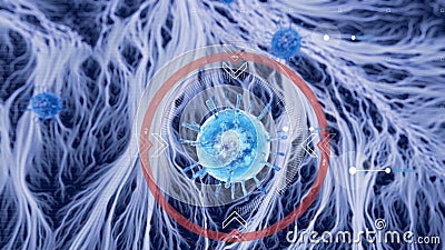 Viruses, micro organisms, duplication and propagation. Flu. Infectious disease. Formation of bacteria and microorganisms Stock Photo