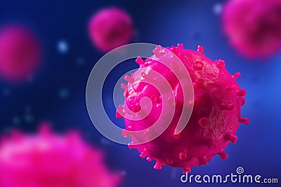 Viruses and microorganisms. 3D illustration in high resolution Cartoon Illustration