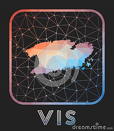 Vis map design. Vector Illustration