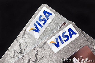 Visa cards Editorial Stock Photo