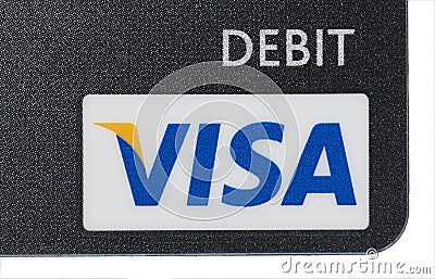 Visa Debit Editorial Stock Photo