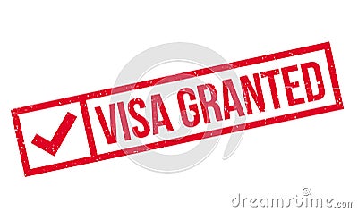 Visa Granted rubber stamp Vector Illustration