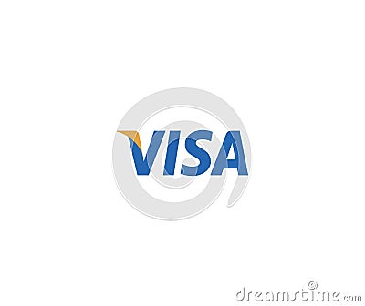 Visa logo editorial illustrative on white background Editorial Stock Photo