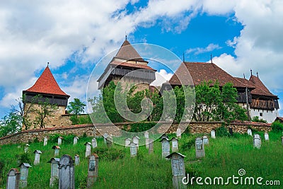 Visciri Fortified Church in Romania Stock Photo