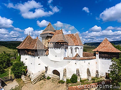 Viscri fortified Chruch in the middle of Transylvania, Romania. Stock Photo
