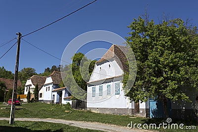 Viscri, fortified town view in a spring day Editorial Stock Photo