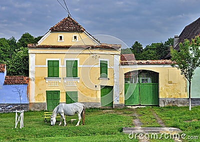 Viscri Village in Romania Stock Photo