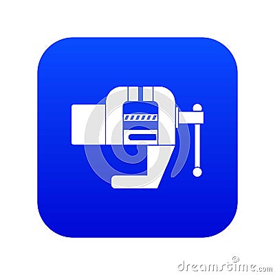 Vise tool icon digital blue Vector Illustration