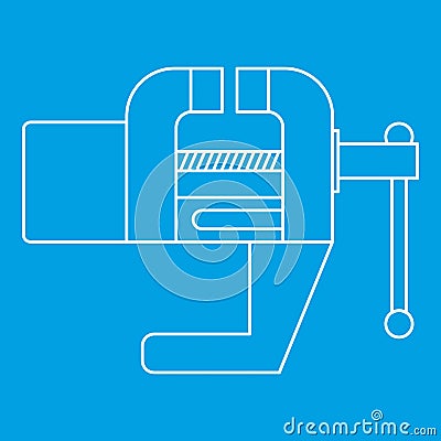 Vise tool icon, outline style Vector Illustration