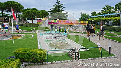 Viserba, Italy - June 25, 2024: Belvedere is a palace complex in Vienna at Theme park Italy in Miniature or Italia in Editorial Stock Photo