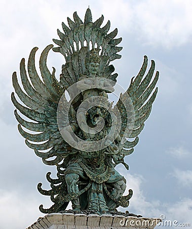 Vishnu and Garuda Stock Photo