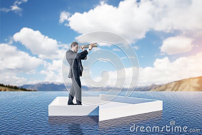 Vision and forward concept Stock Photo