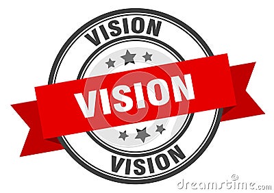 vision label Vector Illustration