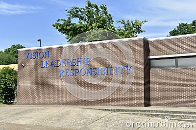 Vision, Leadership, Responsibility, Ida B. Wells Academy, Memphis, TN Editorial Stock Photo